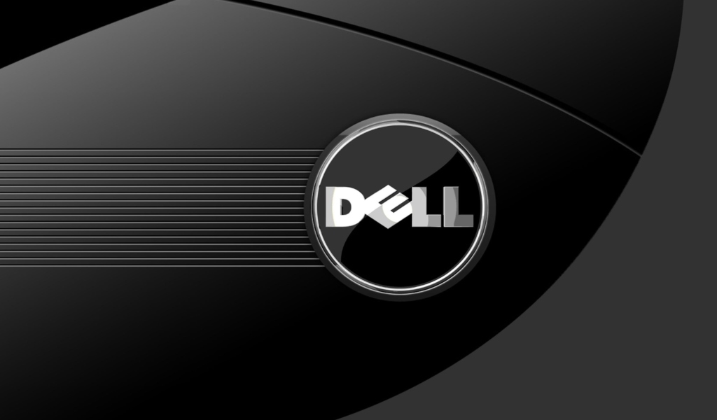 Fondo de pantalla Dell Black And White Logo 1024x600