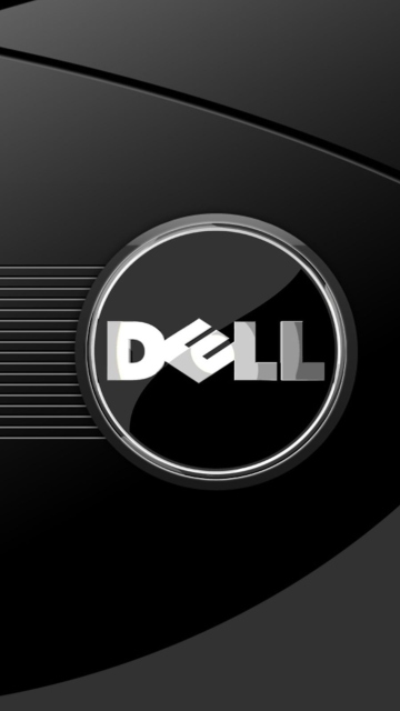 Обои Dell Black And White Logo 360x640