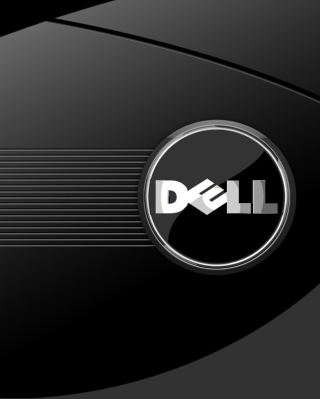 Dell Black And White Logo - Obrázkek zdarma pro 640x1136