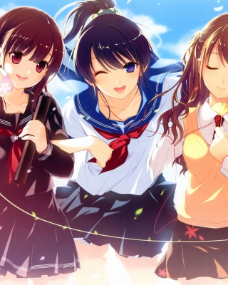 Anime Schoolgirls - Obrázkek zdarma pro Nokia Asha 308