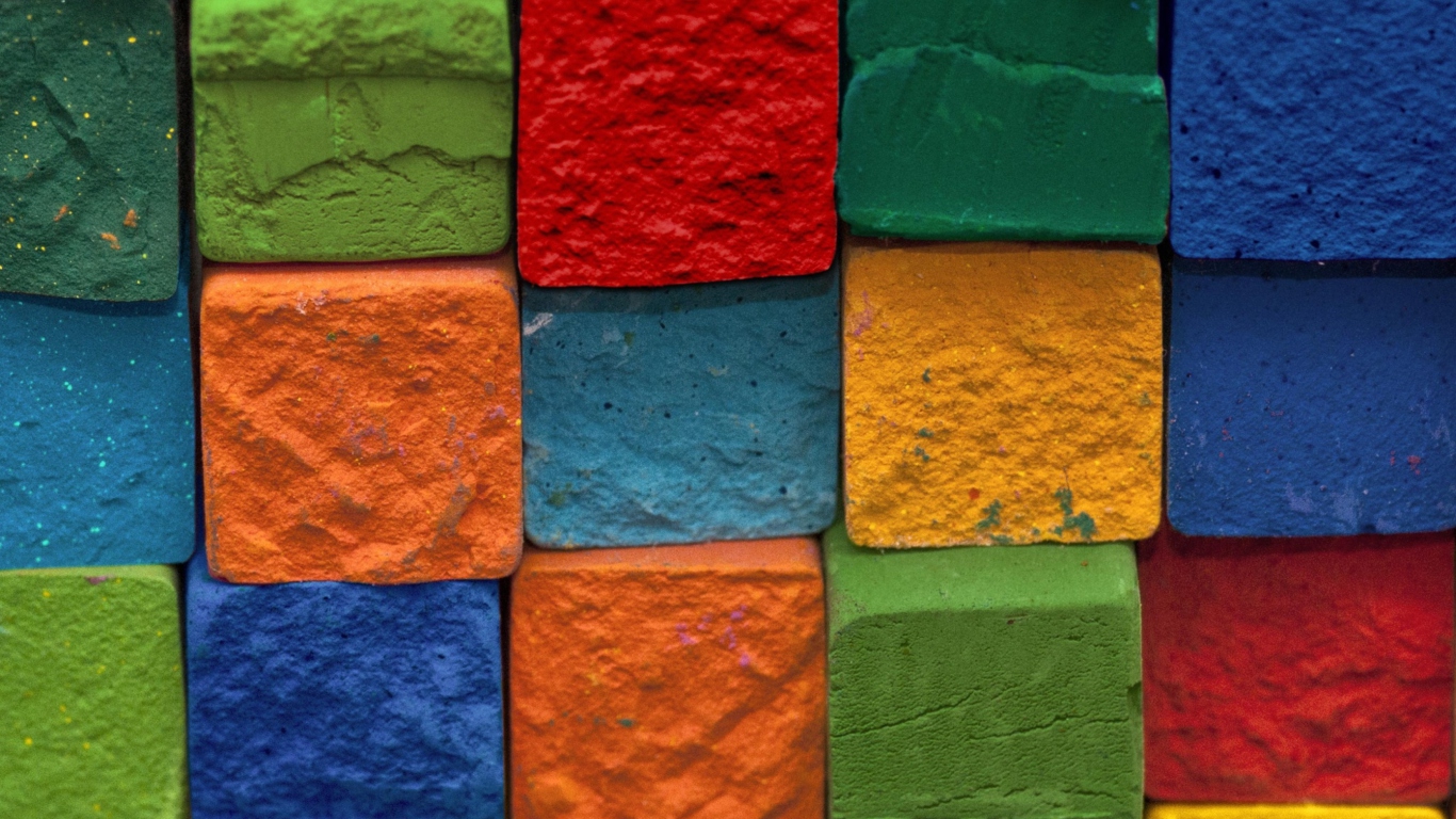 Screenshot №1 pro téma Colorful Bricks 1366x768