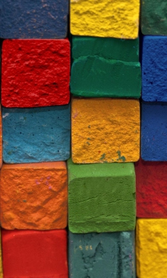 Обои Colorful Bricks 240x400
