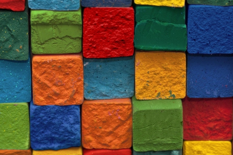 Screenshot №1 pro téma Colorful Bricks 480x320
