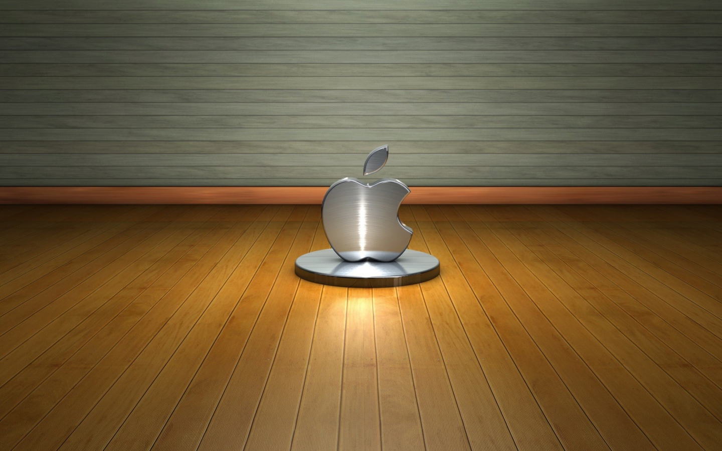 Metallic Apple Logo wallpaper 1440x900