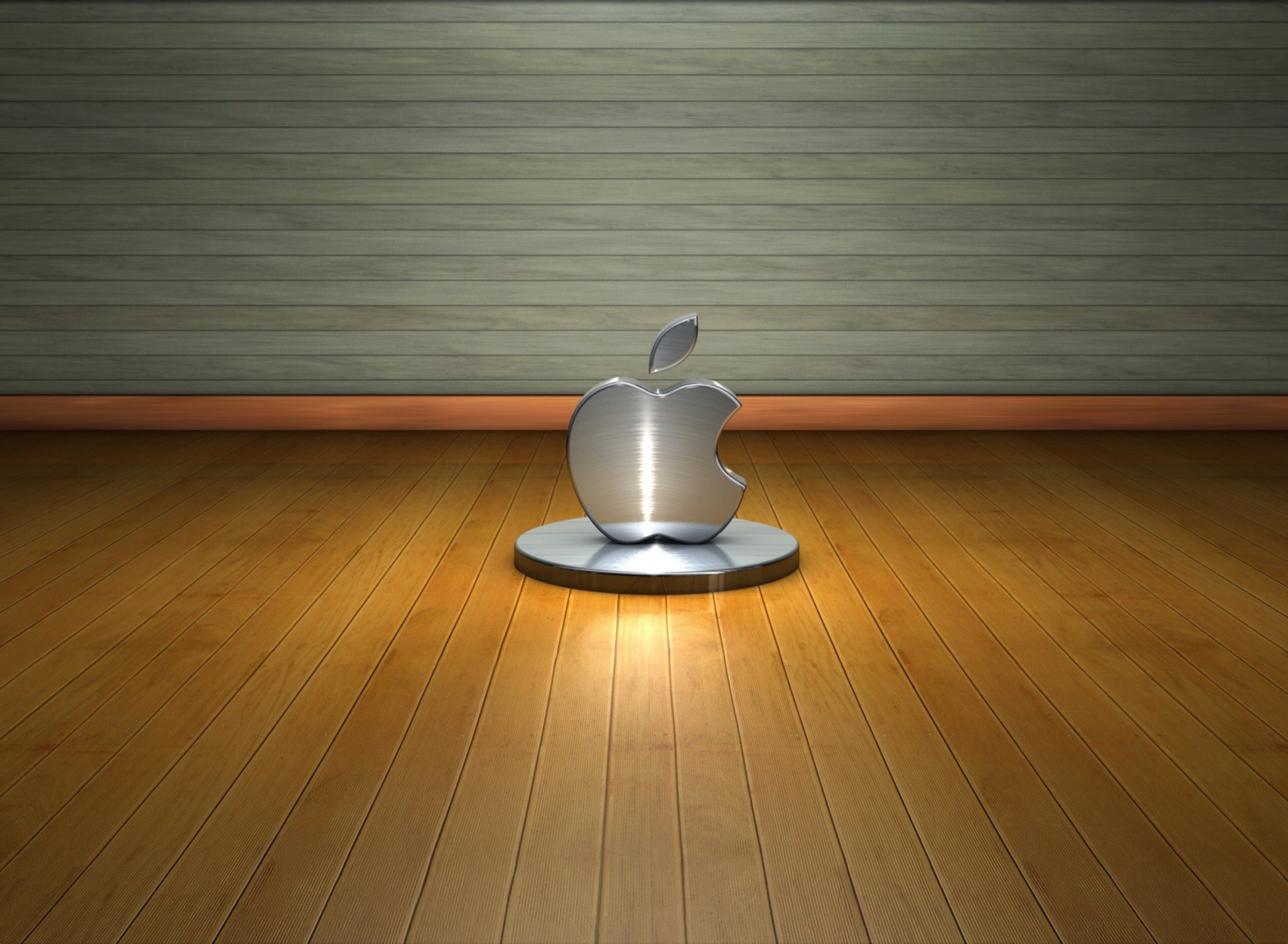 Sfondi Metallic Apple Logo 1920x1408