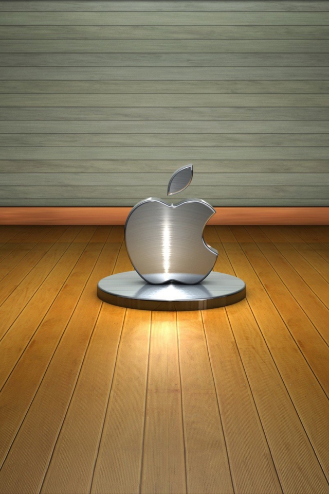 Screenshot №1 pro téma Metallic Apple Logo 640x960
