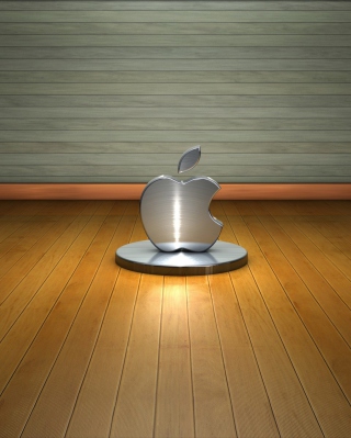 Metallic Apple Logo - Obrázkek zdarma pro 640x960
