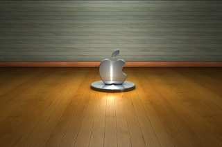 Metallic Apple Logo - Obrázkek zdarma pro LG Optimus M