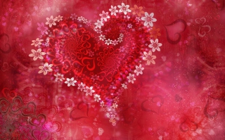 Love Heart Flowers - Obrázkek zdarma 