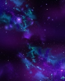 Das Starry Purple Night Wallpaper 128x160