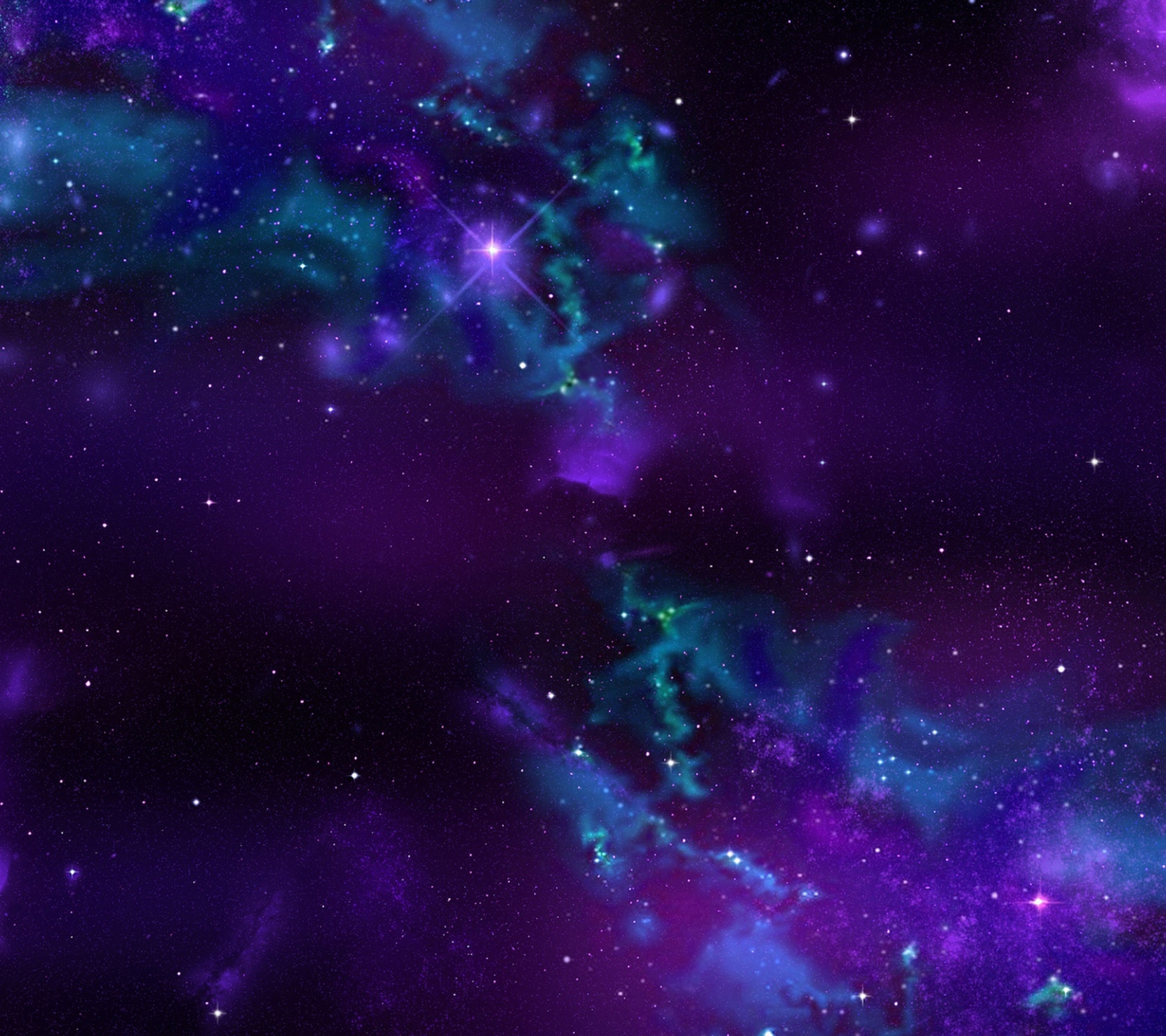 Screenshot №1 pro téma Starry Purple Night 1440x1280