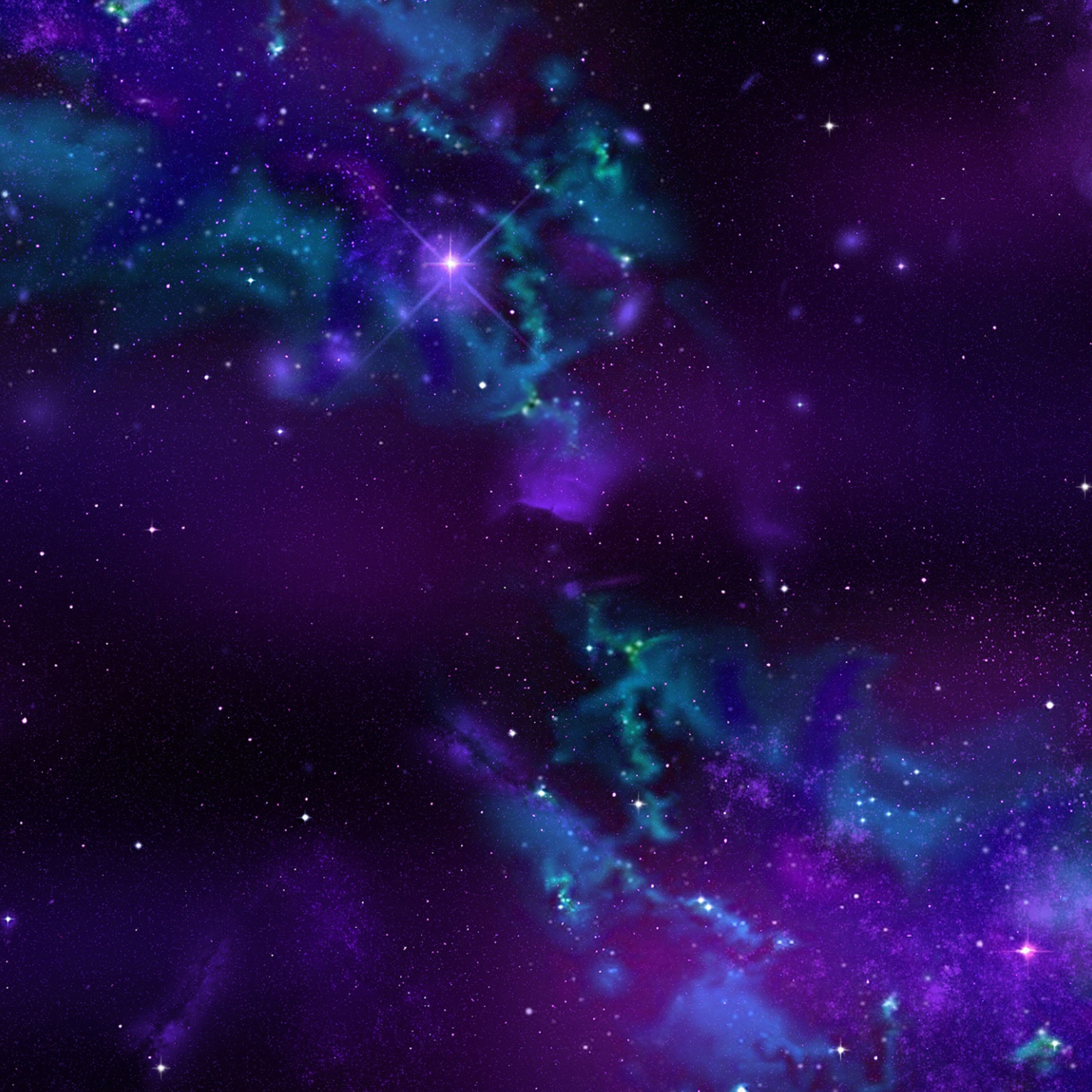 Das Starry Purple Night Wallpaper 2048x2048