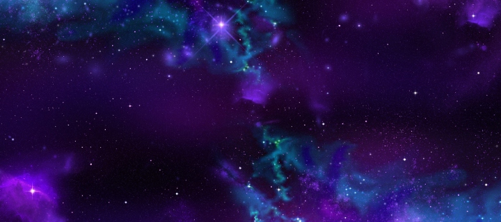Das Starry Purple Night Wallpaper 720x320