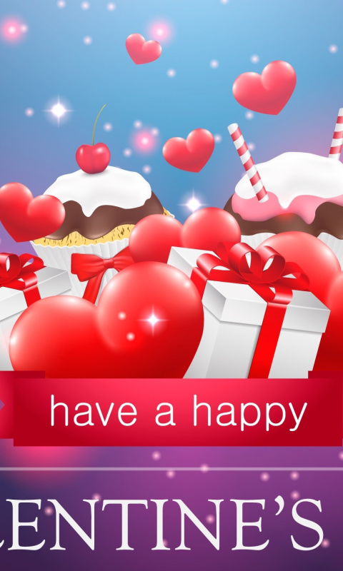 Screenshot №1 pro téma Happy Valentines Day 480x800