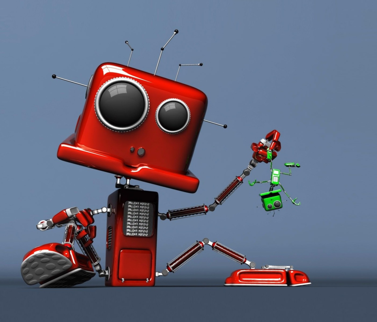 Das Red Robot Wallpaper 1200x1024