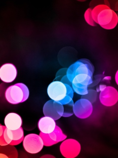 Screenshot №1 pro téma Colored Light Dots 240x320