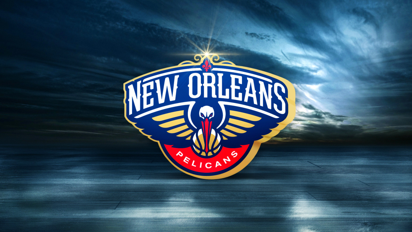 Screenshot №1 pro téma New Orleans Pelicans Logo 1366x768
