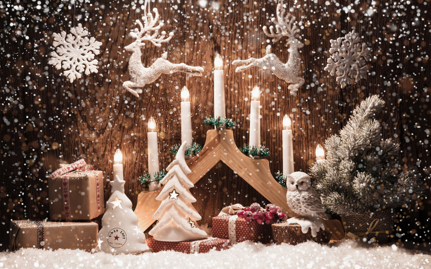 Fondo de pantalla Christmas Candles 1440x900
