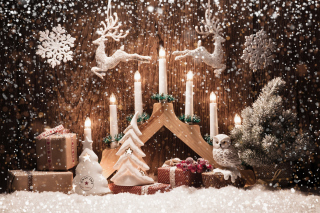 Christmas Candles Wallpaper for Android, iPhone and iPad