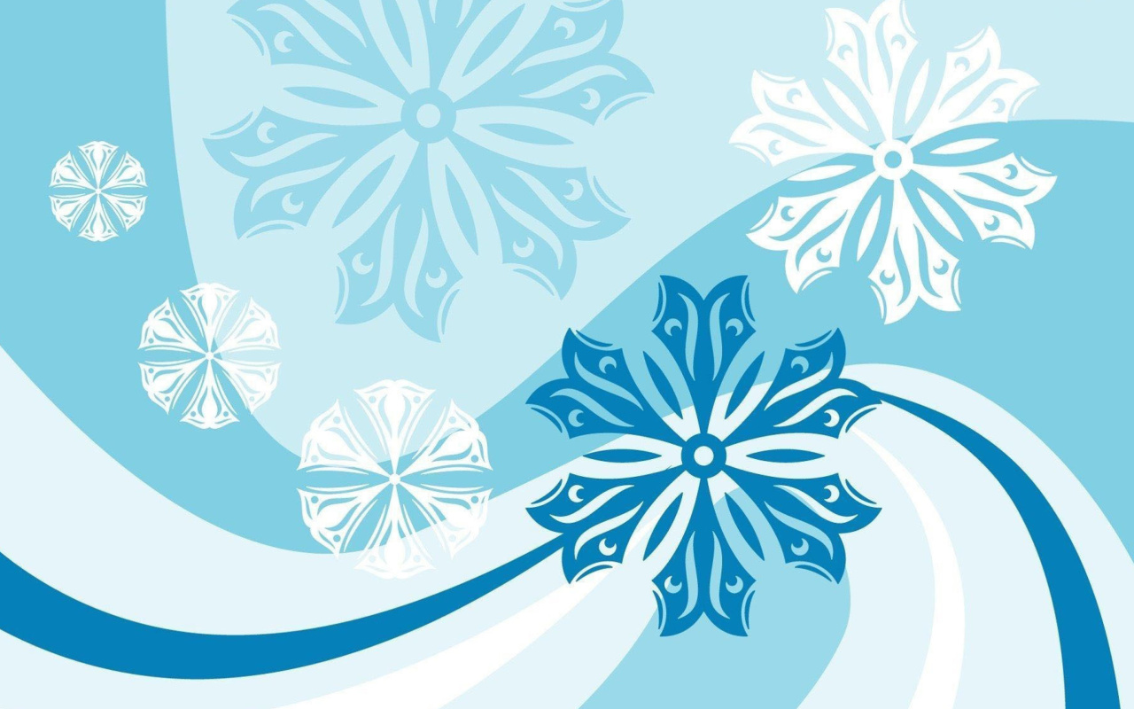 Das Snowflakes Patterns Wallpaper 1280x800