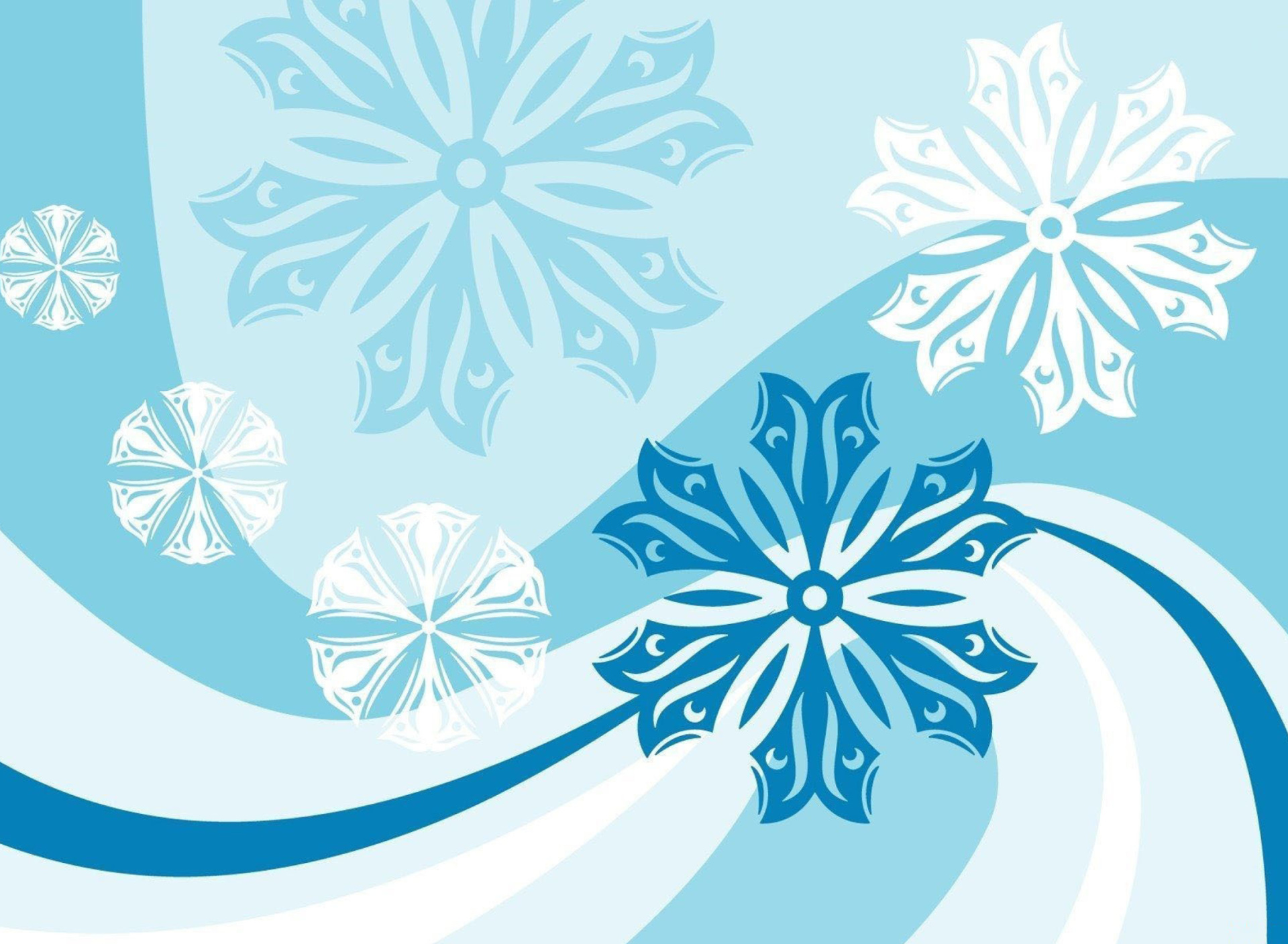 Fondo de pantalla Snowflakes Patterns 1920x1408