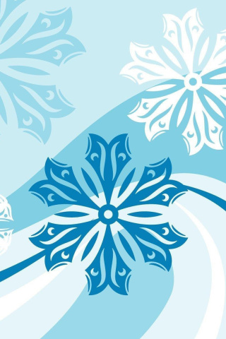 Обои Snowflakes Patterns 320x480