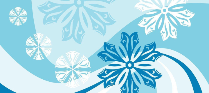 Screenshot №1 pro téma Snowflakes Patterns 720x320