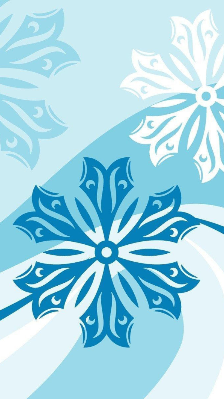 Das Snowflakes Patterns Wallpaper 750x1334