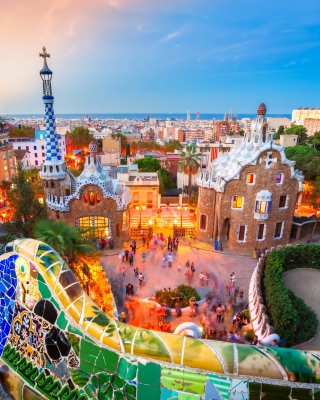 Park Guell in Barcelona sfondi gratuiti per 640x1136