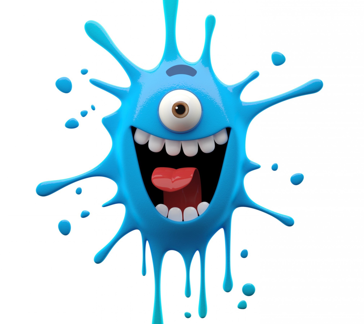 Screenshot №1 pro téma Funny Blue Monster 1440x1280