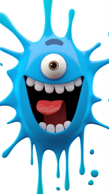 Funny Blue Monster wallpaper 360x640