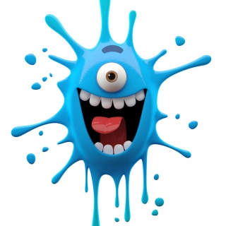 Funny Blue Monster papel de parede para celular para iPad 3