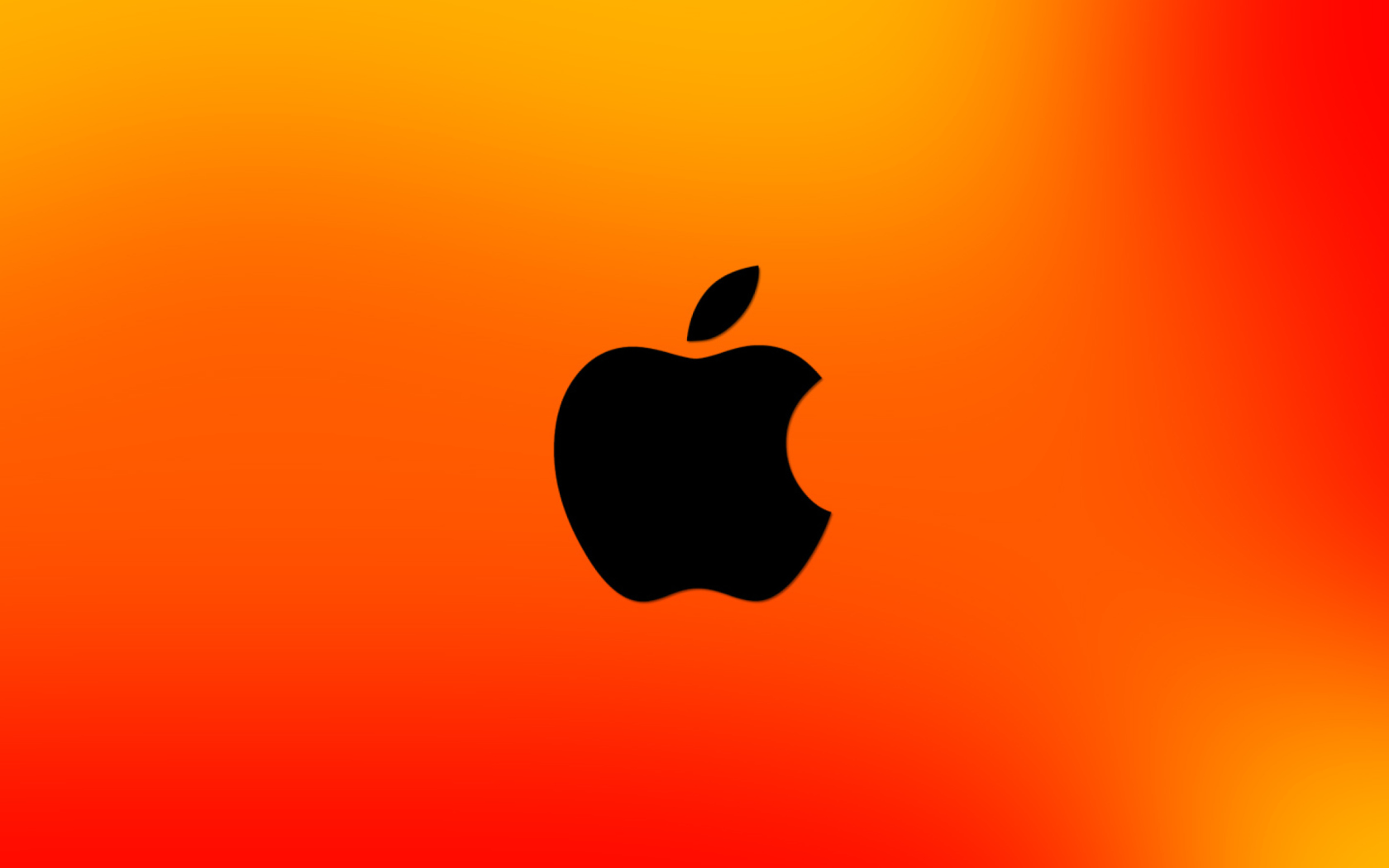Sfondi Apple Logo Orange 1680x1050