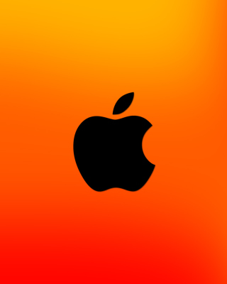 Apple Logo Orange papel de parede para celular para Nokia C-5 5MP