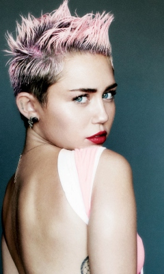 Обои Miley Cyrus For V Magazine 240x400