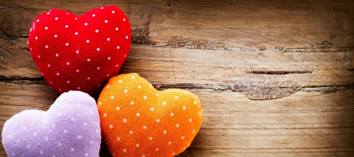 Das Textile Hearts Wallpaper 720x320