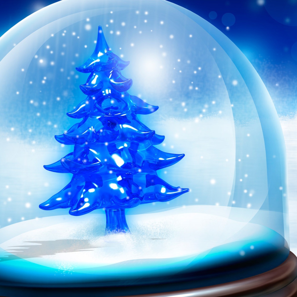 Screenshot №1 pro téma Snowy Christmas Tree 1024x1024