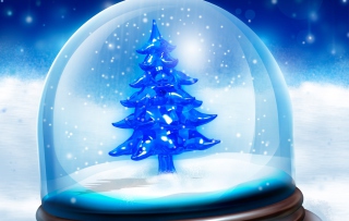 Snowy Christmas Tree - Obrázkek zdarma 