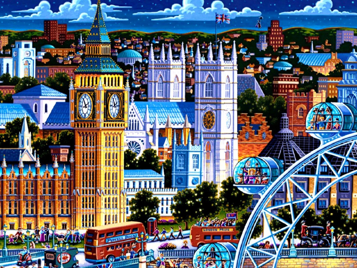 Fondo de pantalla Life In The City 1152x864