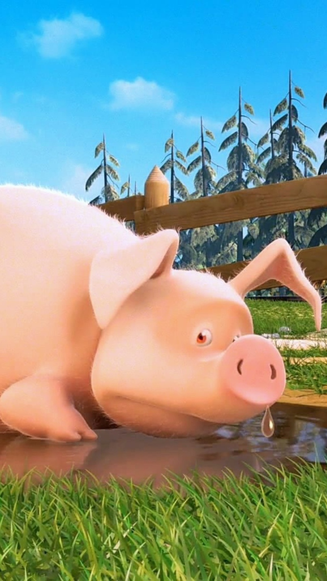 Screenshot №1 pro téma Cute Pig 640x1136