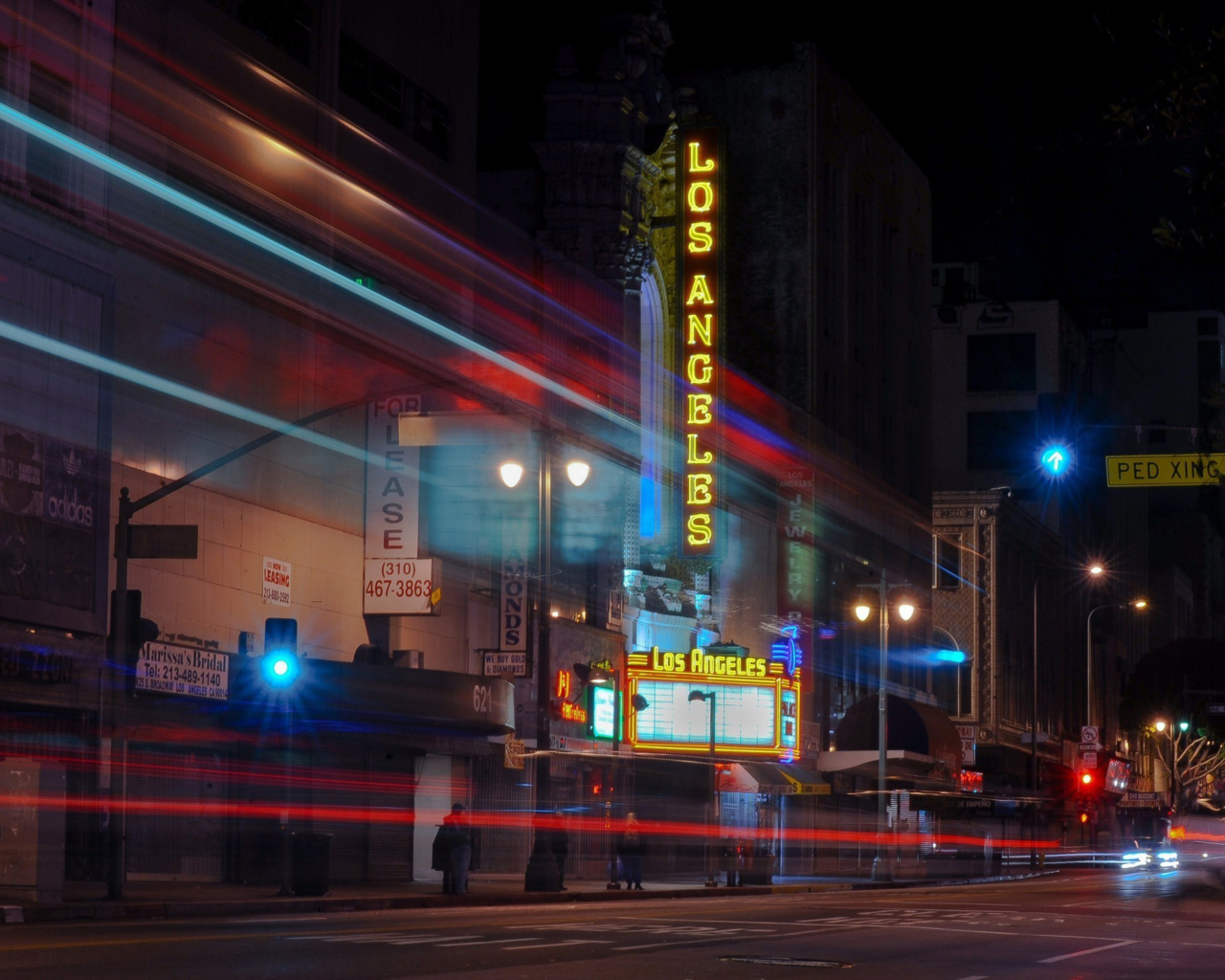 Обои Los Angeles At Night 1280x1024