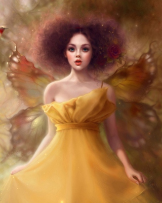 Fairy In Yellow Dress - Obrázkek zdarma pro iPhone 4