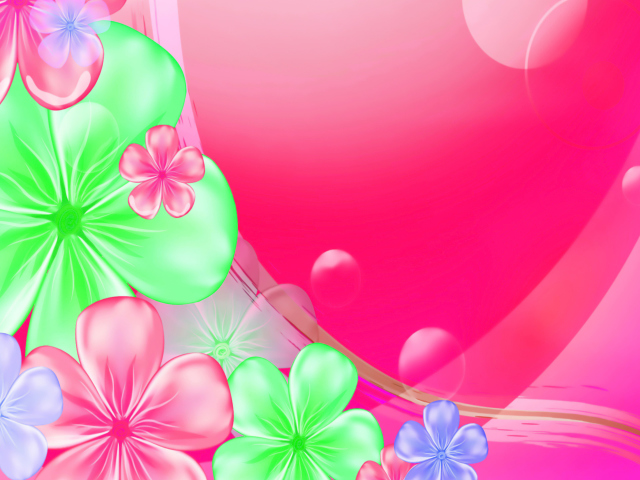 Das Pink Floral Wallpaper 640x480