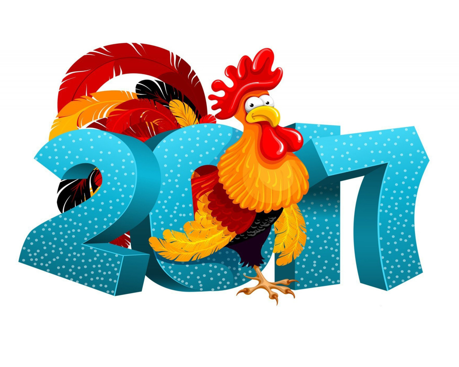 Fondo de pantalla 2017 New Year Chinese Horoscope Red Cock Rooster 1600x1280