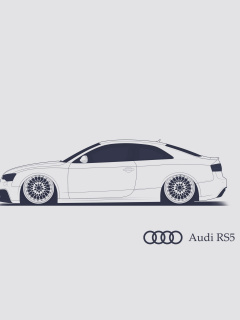 Das Audi RS 5 Advertising Wallpaper 240x320
