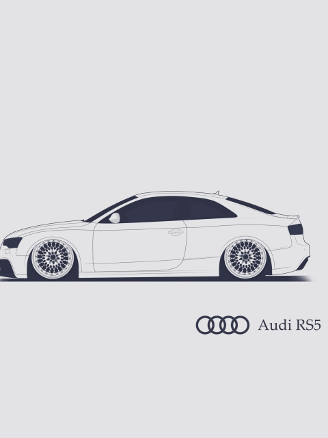 Audi RS 5 Advertising wallpaper 480x640