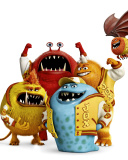 Das Monsters University, Jaws Theta Chi students Wallpaper 128x160