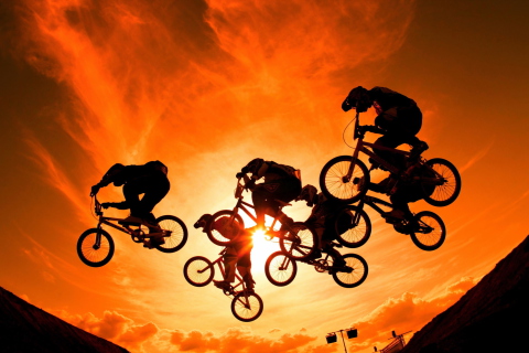 Sfondi Bikers In The Sun 480x320
