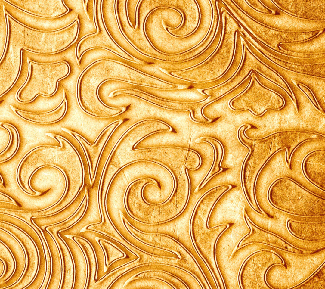 Gold sprigs pattern wallpaper 1080x960