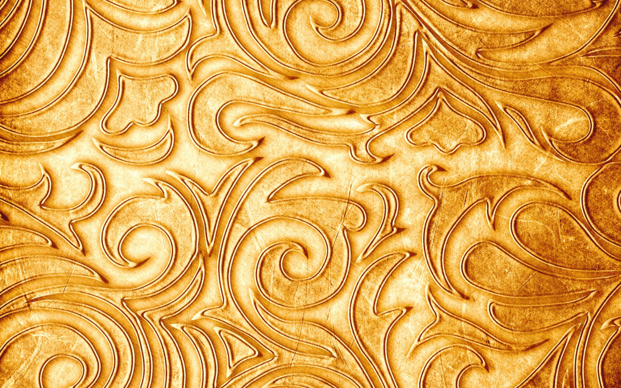 Gold sprigs pattern wallpaper 1280x800